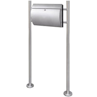 Cassetta postale dal design contemporaneo in acciaio inox su gambe 120 cm 1002005