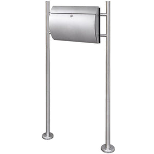 Cassetta postale dal design contemporaneo in acciaio inox su gambe 120 cm 1002005