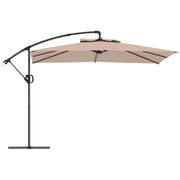 Ombrellone da Giardino a Braccio 300x325x230A cm Base a Croce in Metallo e Poliestere Cachi