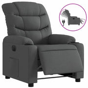 Poltrona | Sedia Relax Elettrica Reclinabile Grigio Scuro in Tessuto