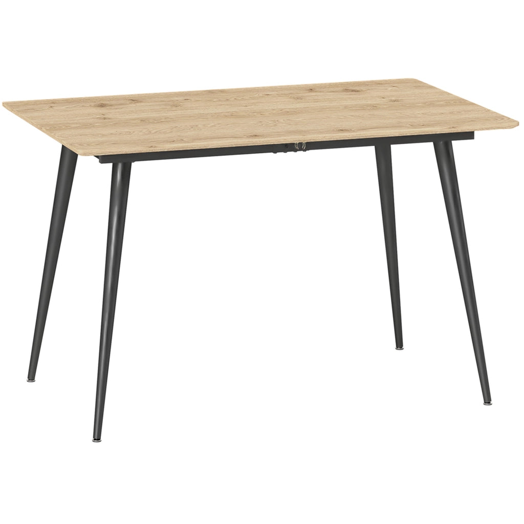 Tavolo da pranzo allungabile 160x75x77 cm con piano estensibile in MDF naturale