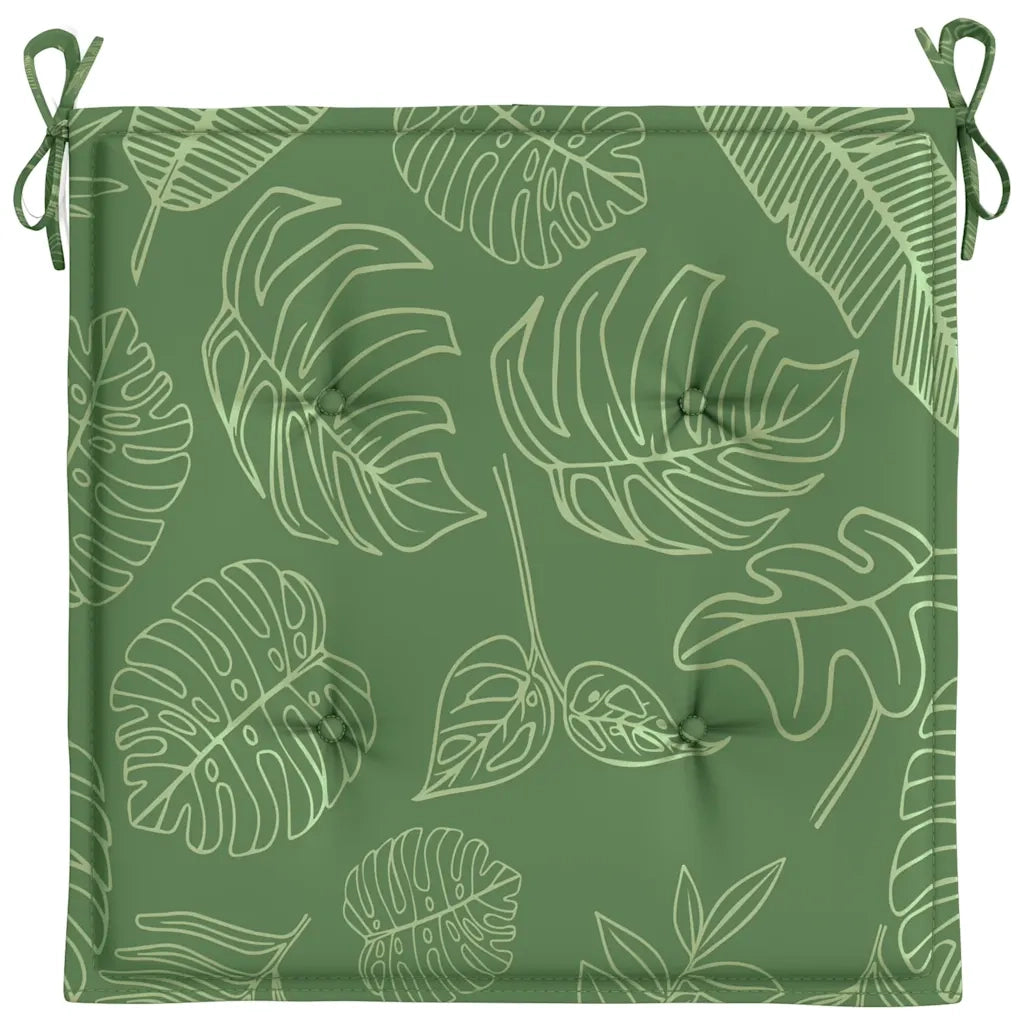 Cuscini per Sedia 6 pz Motivo a Foglie 50x50x4 cm in Tessuto 361091