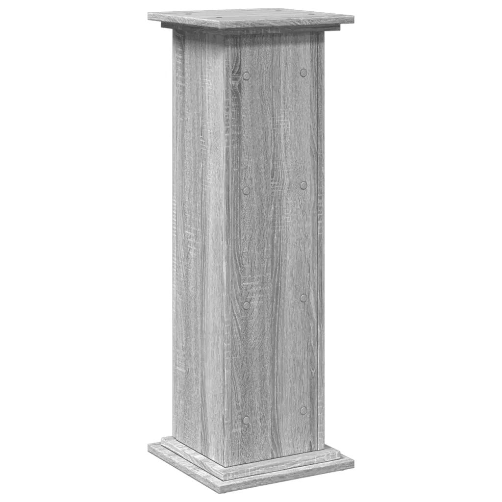 vidaXL Espositore con Portaoggetti Grigio Sonoma 31x30x90cm Truciolato
