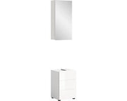 Set di bagno 2 in 1 - Cassetta di toeletta - Set di armadi - Design eterno - C. 38x190x34 cm, bianco