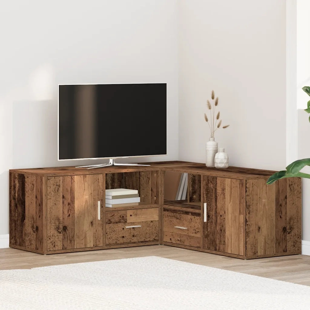 Mobile Angolare Legno Antico 200x40x45 cm in Truciolato 3307835