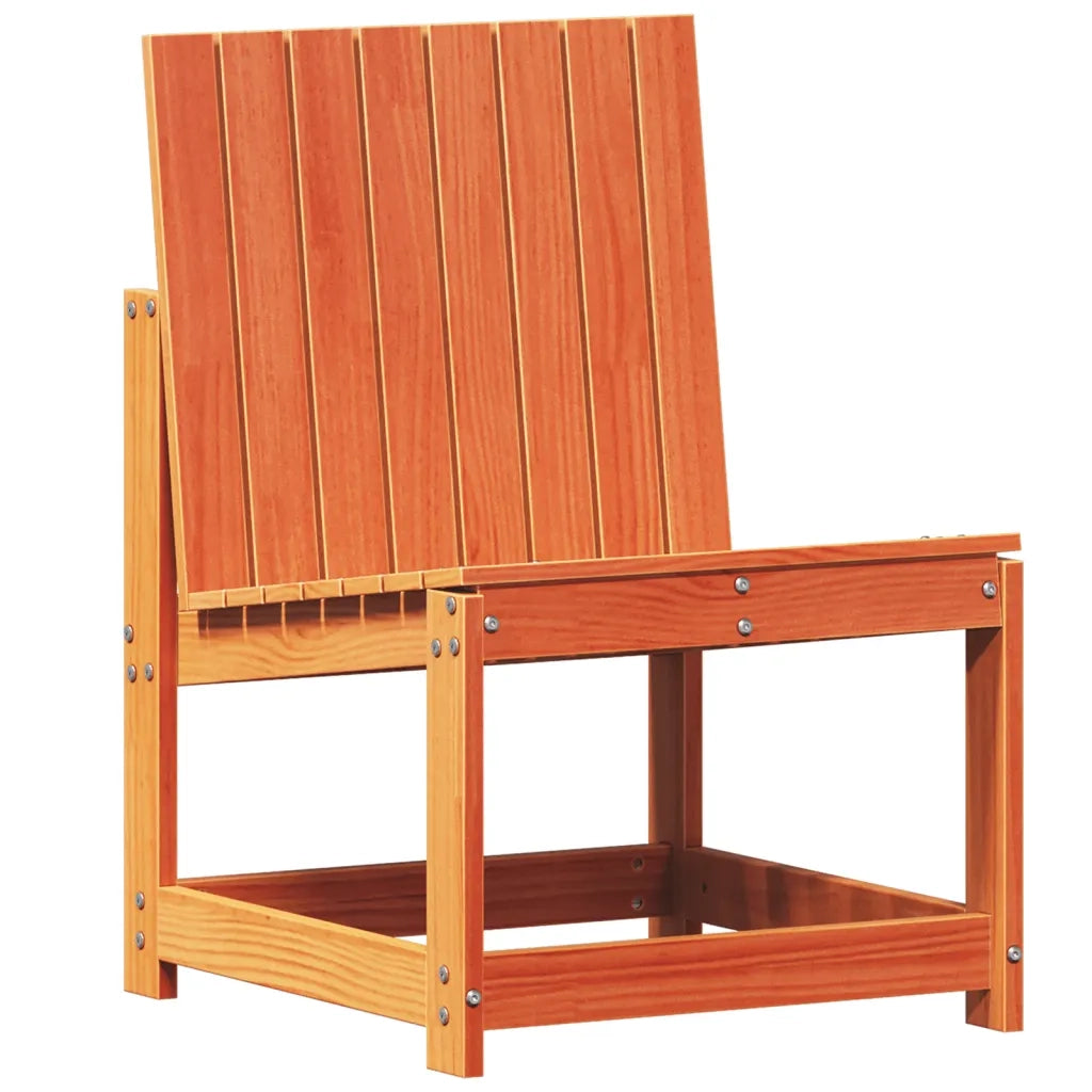 Sedia da patio-Sedia da Giardino Marrone Cera 50,5x55x77cm Legno Massello Pino