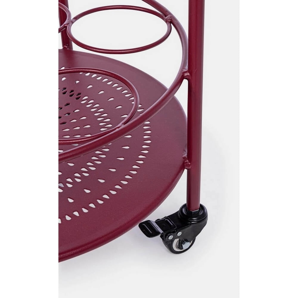 Carrello Portabottiglie da Esterno in Acciaio con Ruote - RUGGED