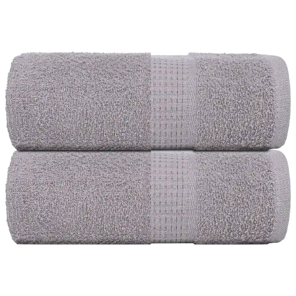 Asciugamani per Sapone 2 pz Grigio 30x30cm 360 g/mÂ² 100% Cotone