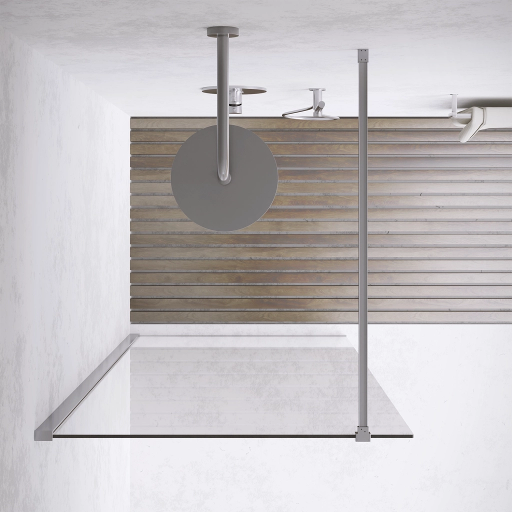 Parete doccia walk-in 100 cm 8mm trasparente anticalcare h200 | Lazaros