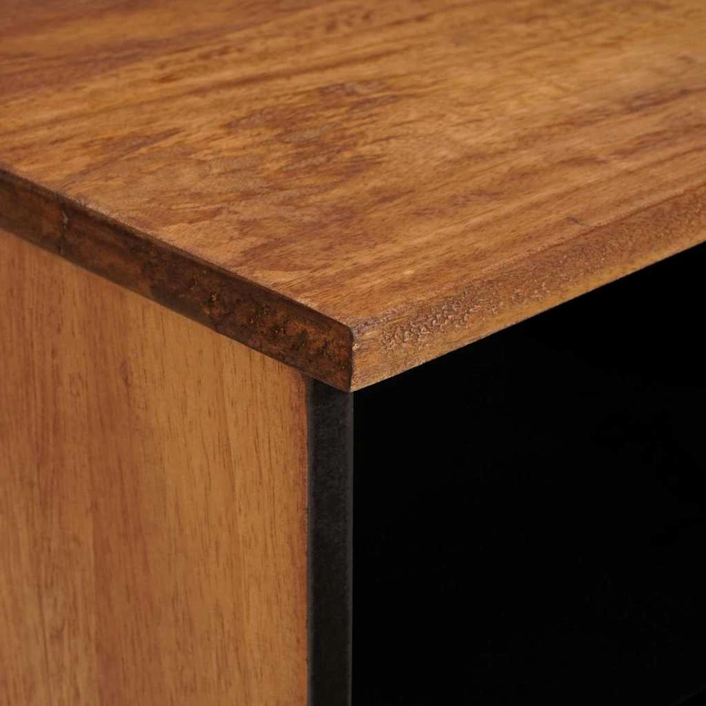 Mobile porta TV rettangolare moderno con cassetti e ripiani 70 x 33 x 46 cm in legno di mango marrone 02_0057774