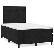 Giroletto a Molle con Materasso Nero 120x190 cm in Velluto 3270003