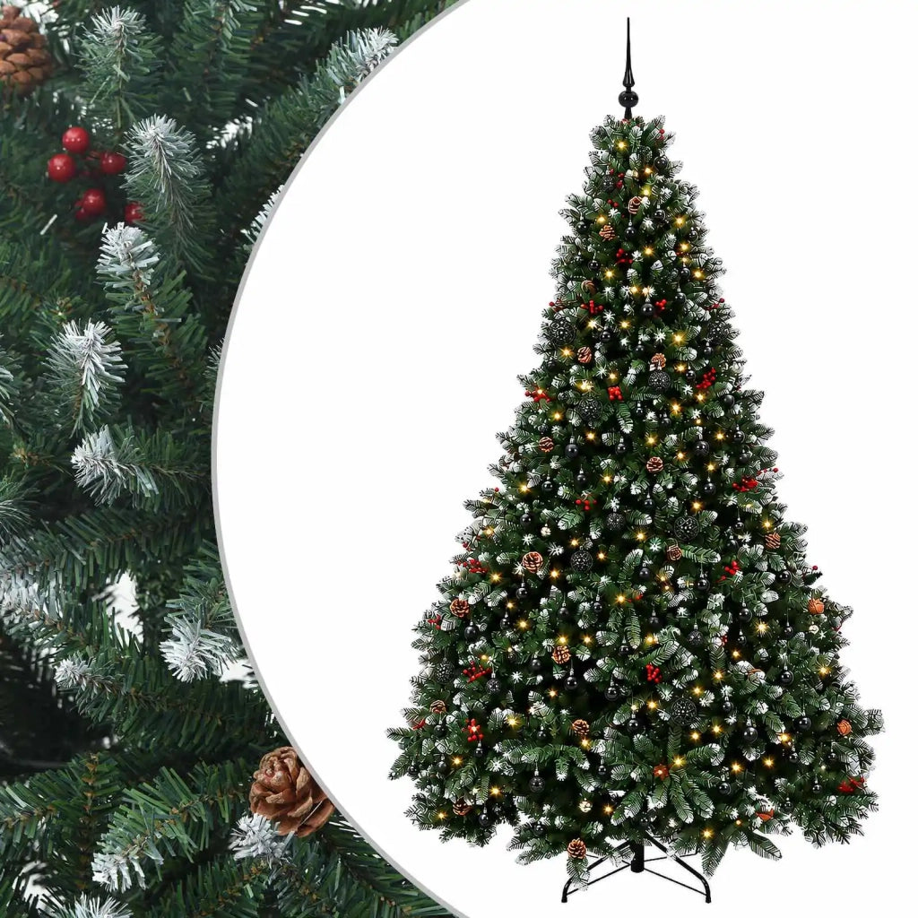 Albero di Natale artificiale verde con palline 300 cm 600 LED 3467340