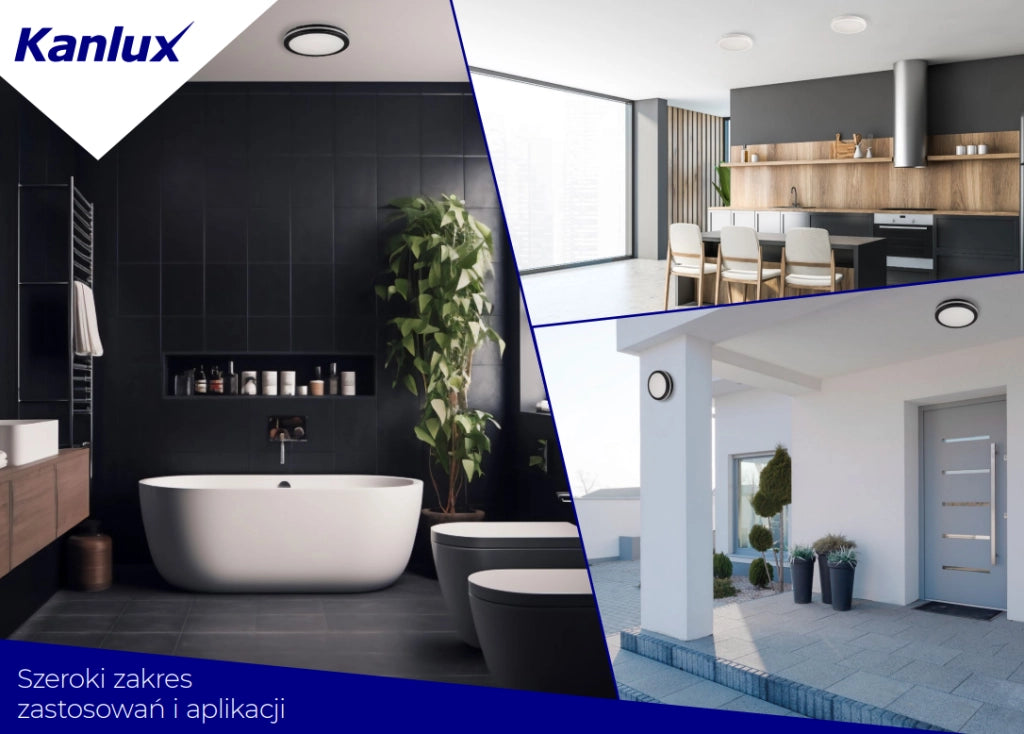 Plafoniera LED Kanlux BENO ECO 20W IP65 CCT 20cm bianca