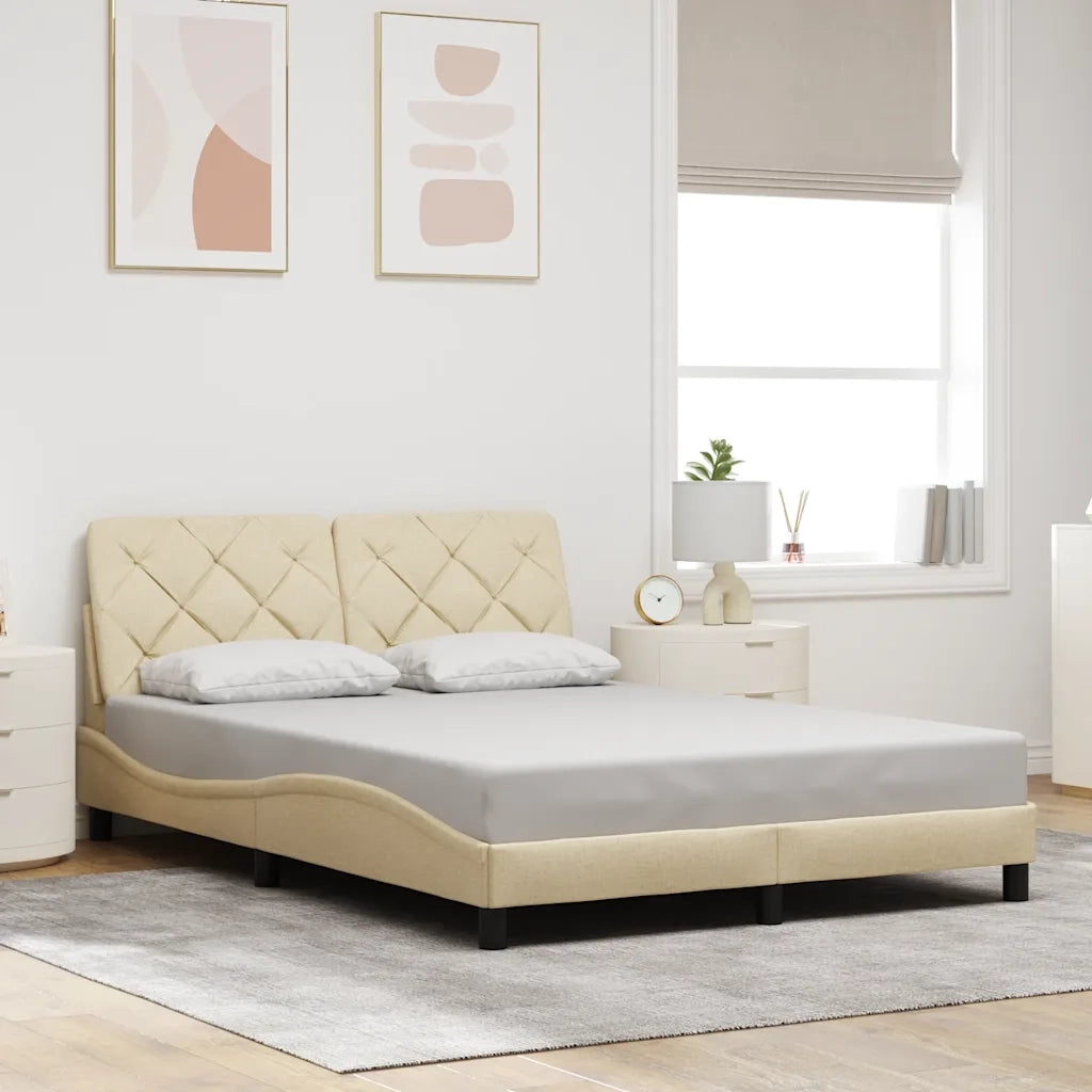 Giroletto senza Materasso Crema 140x200 cm in Tessuto 3310606