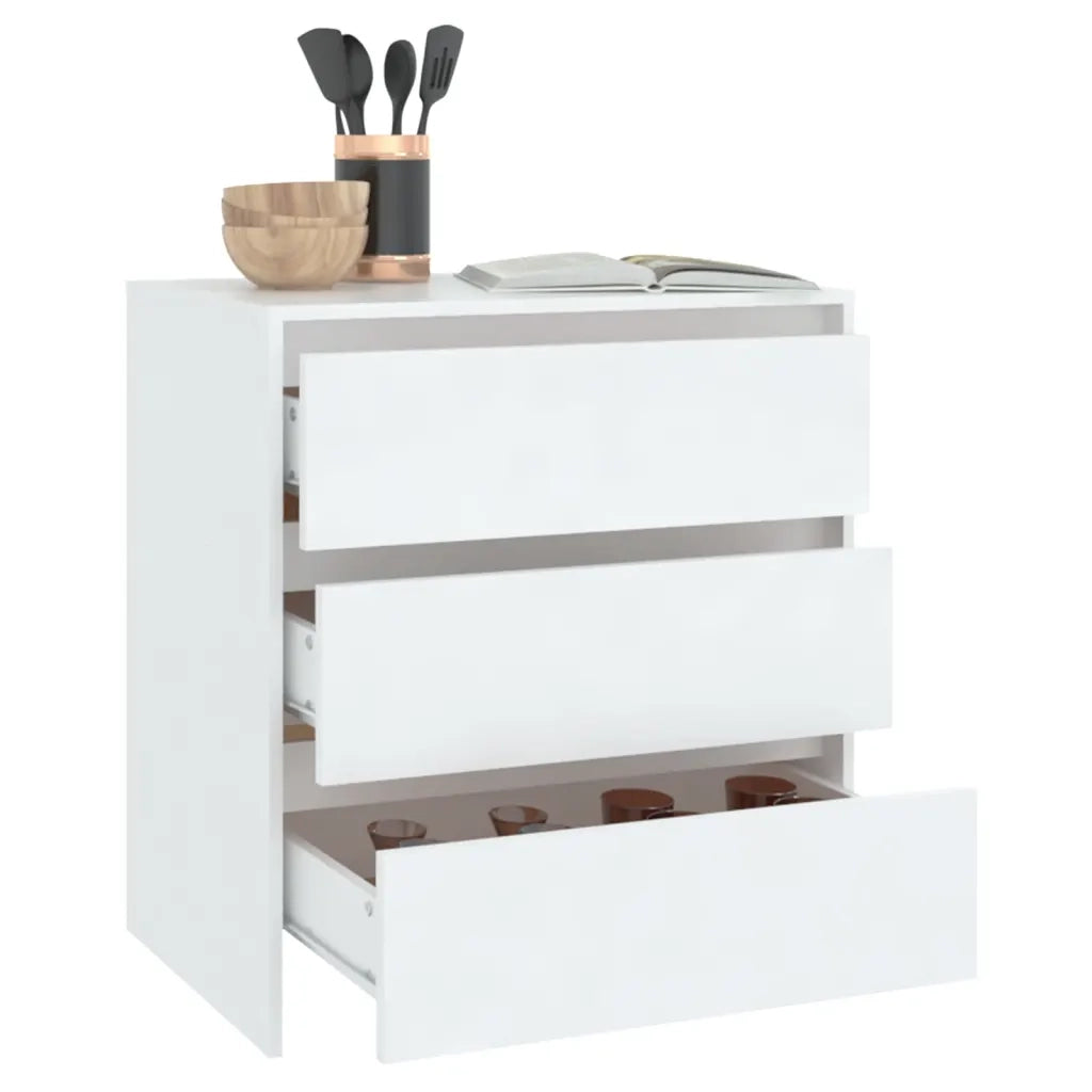 Credenza | Madia | Buffet da pranzo | Armadio da pranzo Bianca 70x41x75 cm in Truciolato