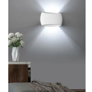 Trade Shop - Applique Da Parete Ovale In Gesso Verniciabile Doppia Emissione Luminosa R7s E08 -