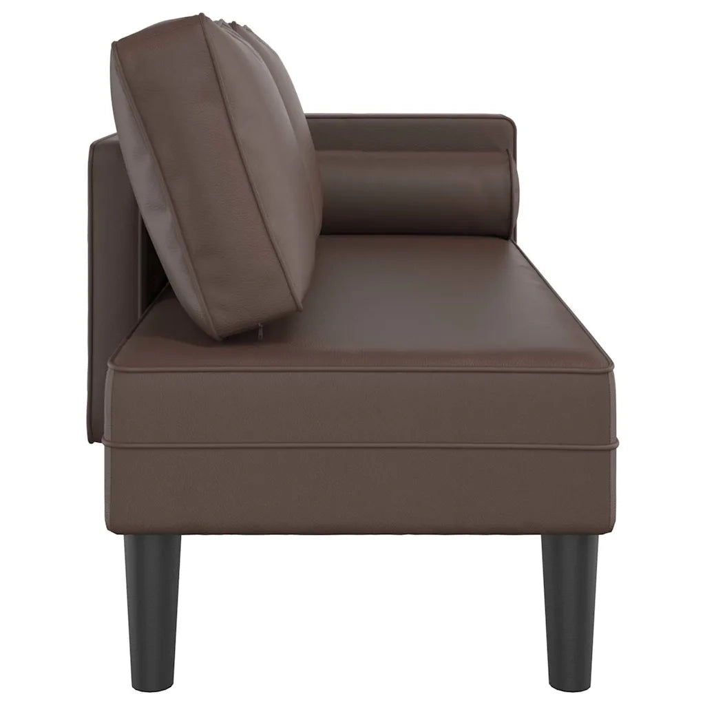 Sdraio con Cuscini Marrone in Similpelle 4007566
