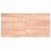 Piano Tavolo | Superficie Tavolo | Piano Scrivania Marrone 120x60x(2-4) cm Massello Rovere Trattato