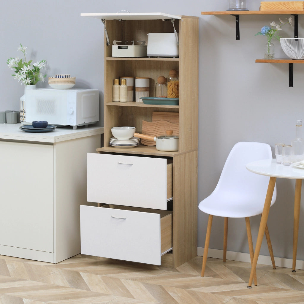 Mobile cucina contenitore ¨C Xylo ¨C 2 cassetti 1 anta bianco MDF 60x38x168 cm