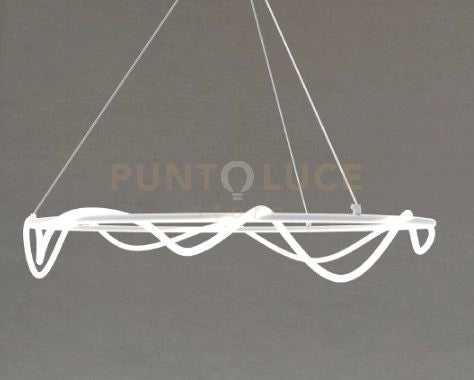 NOEMI-SR B  Lampadario a sospensione led bianco opaco 50W dimmerabile dimmerabile lumen 3420 SDD 2800 - 5000k