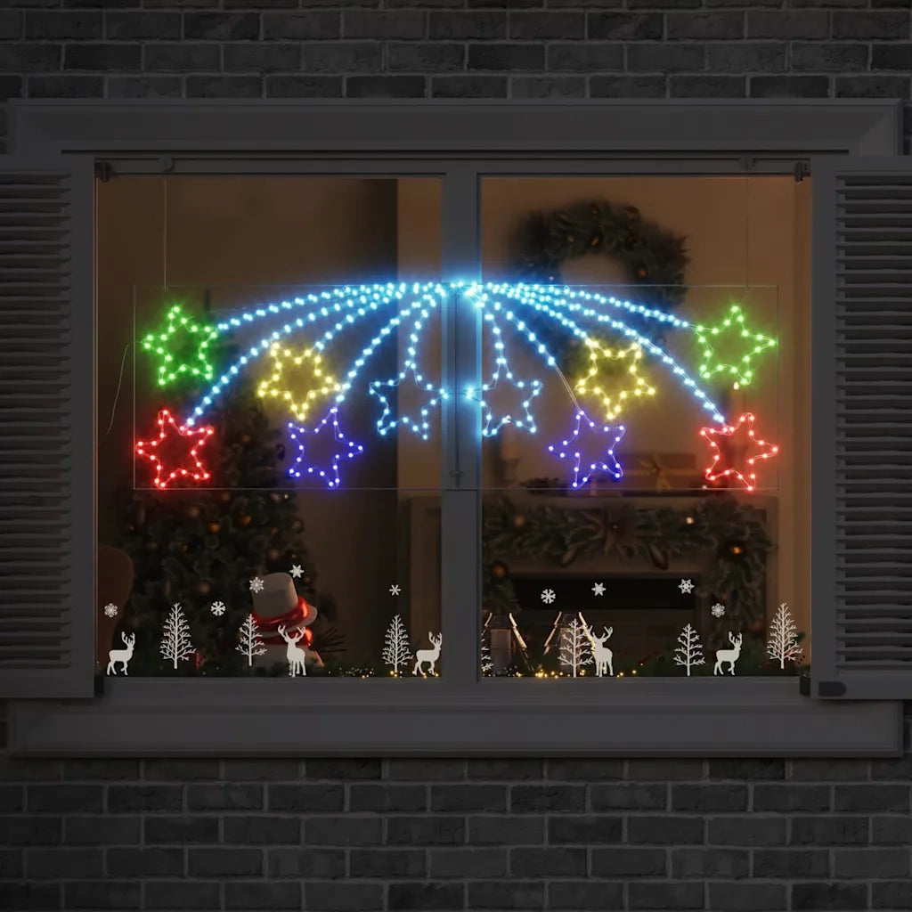 Stella di Natale con 432 LED Multicolore 182 x 58 cm PVC