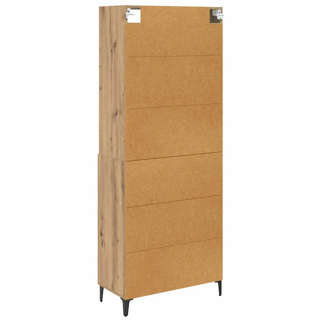 Credenza | Madia | Buffet da pranzo | Armadio da pranzo con cassetto Rovere artigianale 69,5 x 34 x 180 cm