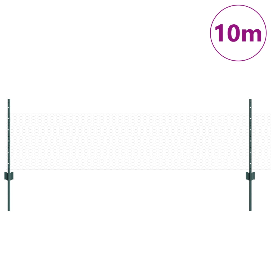 Pali per Recinzione  11 pcs U-Channel Verdi 60 cm in Acciaio