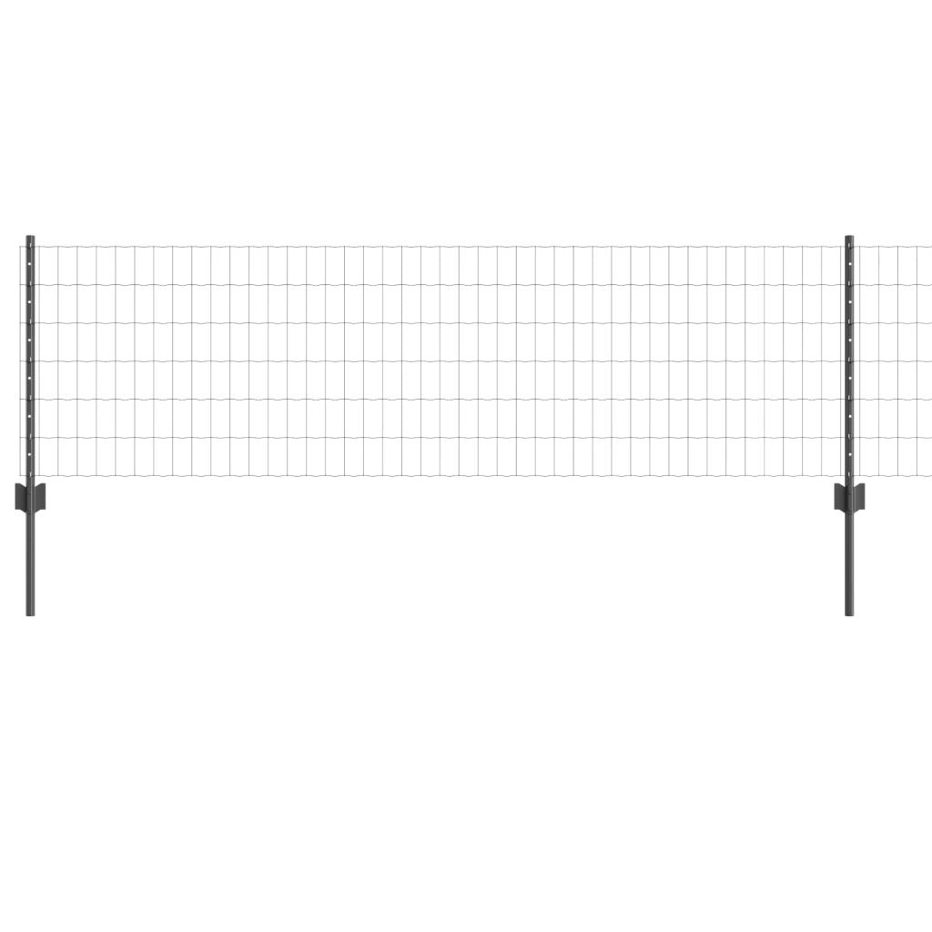 Recinzione Euro con 22 Postazioni Grigio 0,6x50 m Acciaio