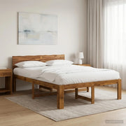 Letto matrimoniale con testiera ROSTOCK Naturale 135 x 190 cm 903447