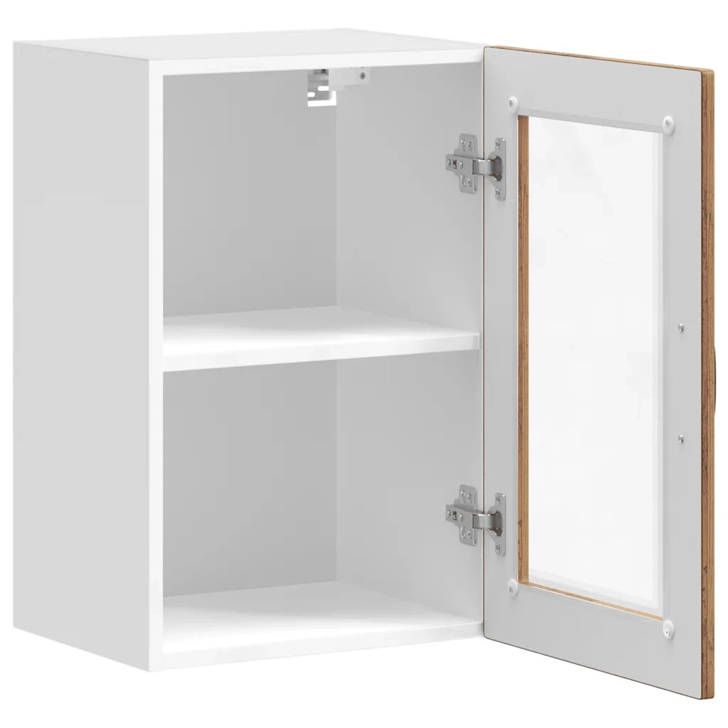 Pensile da Cucina con Porta in Vetro Porto Legno Vecchio