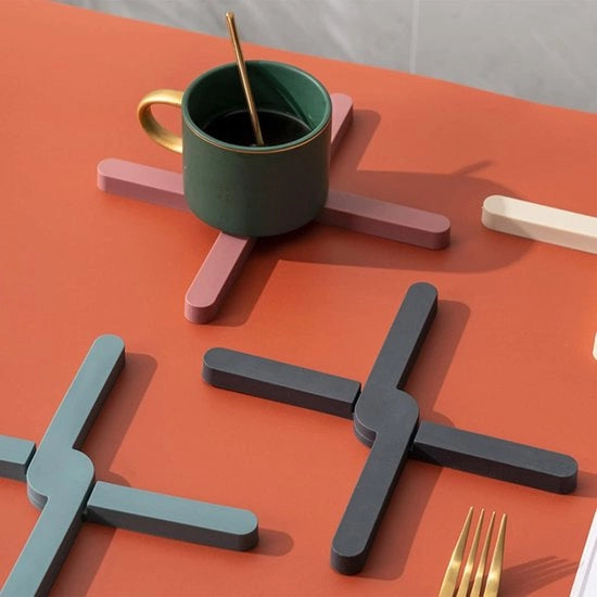 Set di supporti siliconici pieghevoli da 3 pezzi con struttura in silicone termoresistente piastra di lavoro in silicone per cucina bar con superficie antiscivolo