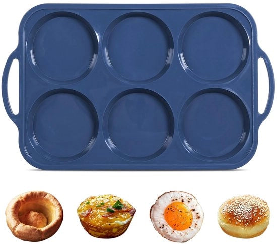 Muffin Bakeware con Struttura Metallica - 6 Fessure - 39x23 cm