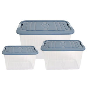 CONTENITORE SALVASPAZIO "EVERBOX" CON COPERCHIO + CLIPS RETTANGOLARE MIS. "M"  MHOME 10.3107.1.06.M