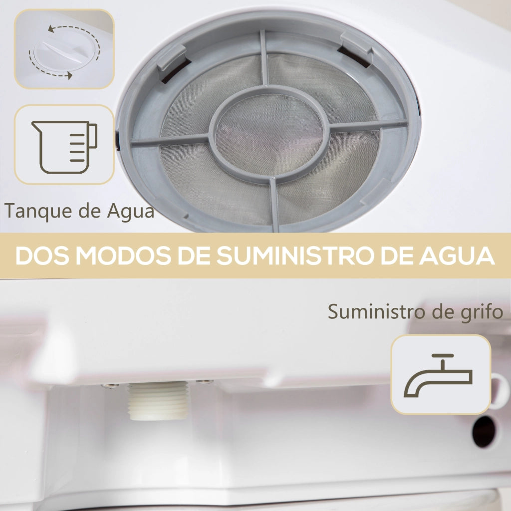 Lavastoviglie Piccolo con 5+1 Programmi Due Modalit¨¤ di Approvvigionamento Idrico Serbatoio Acqua 6L Display LED ¨C zephmum ¨C Bianco