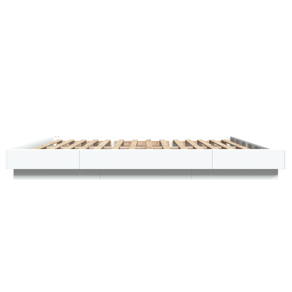 Giroletto con Luci LED Bianco 200x200 cm in Legno Multistrato