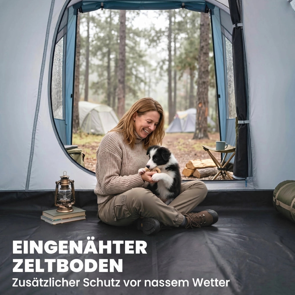 Tenda da campeggio 3 posti ¨C zephmum ¨C 460x260x190 cm blu
