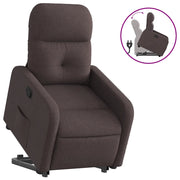 Poltrona | Sedia Relax Alzapersona Reclinabile Marrone Scuro in Tessuto