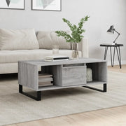 Tavolino Salotto-Tavolino da soggiorno-Tavolo Grigio Sonoma 90x50x36,5 cm Legno Multistrato 977330
