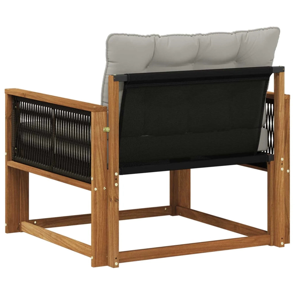 Set di divani da esterno-Sofa da giardino Legno di Acacia Massello e Textilene 755640
