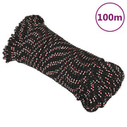 Corda Nautica Nera 3 mm 100 m in Polipropilene cod mxl 53717