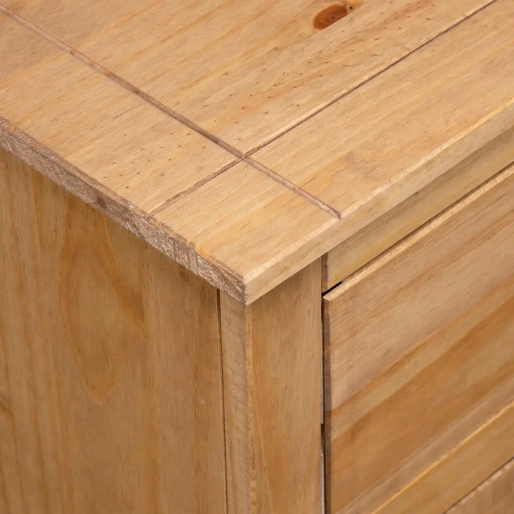 Credenza | Madia | Buffet da pranzo | Armadio da pranzo 93x40x80 cm in Legno Massello di Pino Panama Range