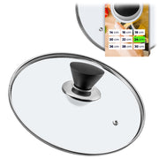 Coperchio in vetro KADAX da 24 cm, universale, resistente al calore, per pentole e padelle.