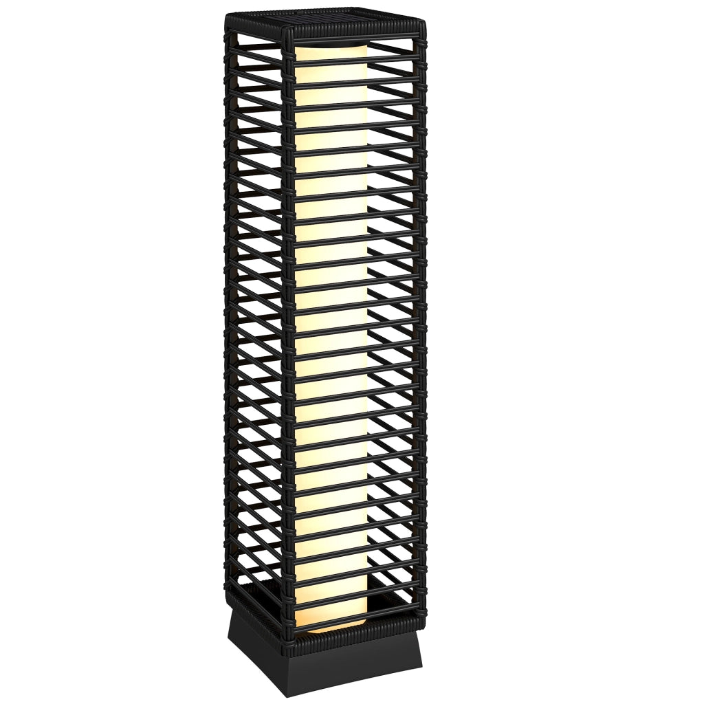 Lampada da giardino solare in resina ¨C zephmum ¨C 16x16x68 cm nero