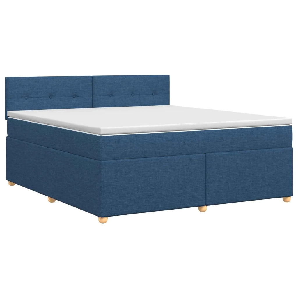 Letto box spring con materasso Blu 180 x 200 cm Tessuto 3451020