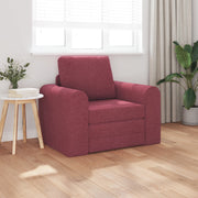 Divano Letto 2-in-1 Rosso Borgogna 98x71x83 cm Tessuto