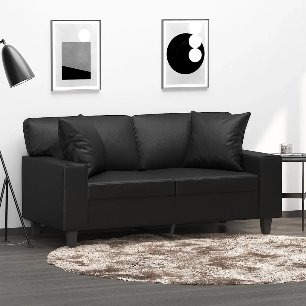 Cuscini Decorativi 2 pz Nero 40x40 cm in Similpelle CFW5409220