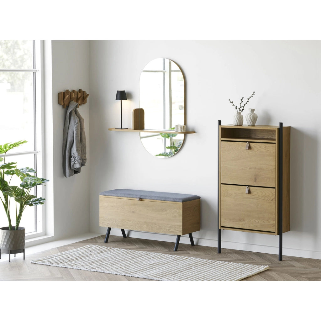 Scarpiera Barco, Marrone, Metallo, 26x62x118 cm