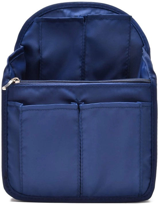 Organizzatore di borsa per vilten zaino (16L / nr. 2) con contenitori per cellulare, laptop, documenti, chiavi e molto altro. | Ideale per scuola, università, lavoro, viaggi o tempo libero. Misura: Blu scuro (S)