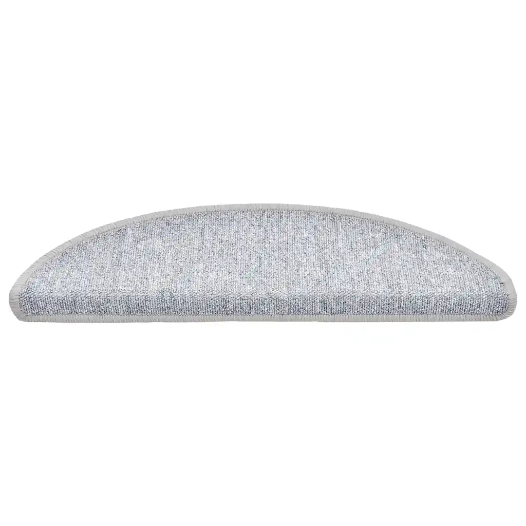Tappetini per scale 20 pz 56x17x3 cm Grigio chiaro Semicircolari