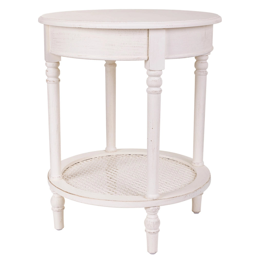 Tavolo ad angolo in legno bianco 50x50x60